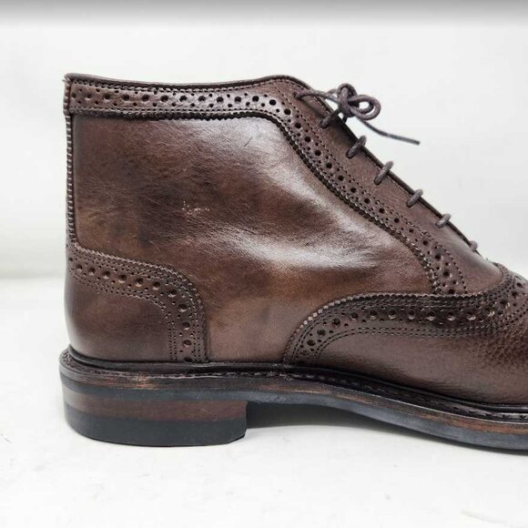 Mens 8.5 EEE Allen Edmonds Hamilton cap toe Brown Tumbled oxford dress boot 2825 main image 11